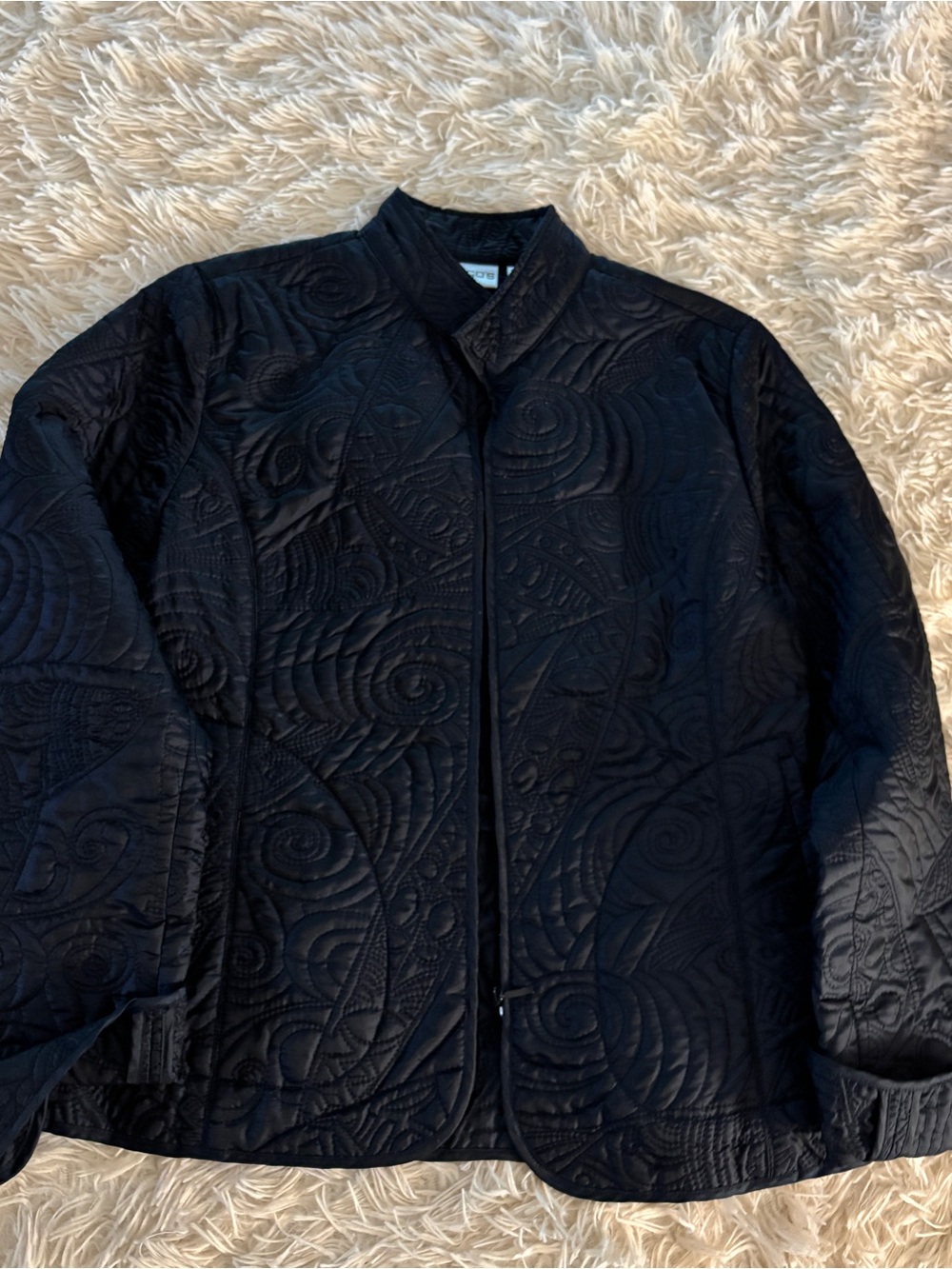 Chico's Black Quilted Lightweight Jacket